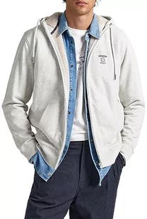 Pepe Jeans Męska bluza z kapturem Moraes, Szary (jasnoszary Marl), S - Bluzy męskie - miniaturka - grafika 1