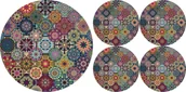 Obrusy i serwetki - Zestaw podkładek na stół okrągłych 1+4 - VALENCIA - miniaturka - grafika 1