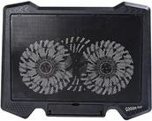 Podkładki chłodzące pod laptopa - PODSTAWKA CHŁODZĄCA POD LAPTOPA WENTYLATOR 2 x COOLER PODKŁADKA REGULACJA - miniaturka - grafika 1