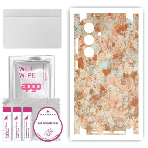 folia naklejka skórka strukturalna na TYŁ+BOKI do Samsung Galaxy S24 - Kamień Piaskowiec - apgo SKINS