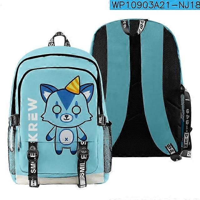 ItsFunneh Krew District Merch Plecak 2023 Casual Style School Bag Kobiety Mężczyźni Dziewczęta Chłopcy Torba unisex white