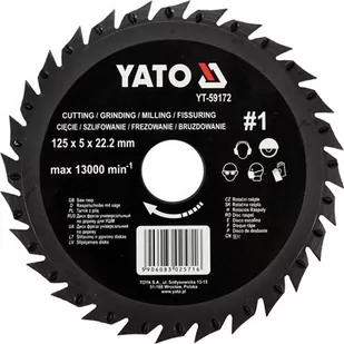YATO Tarnik z piłą do drewna 125mm nr1 YT-59172 YT-59172 - Akcesoria do elektronarzędzi - miniaturka - grafika 1