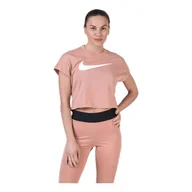 Koszulki i topy damskie - Nike damska koszulka Swsh Crop Rose Gold/White L - miniaturka - grafika 1