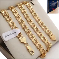 Łańcuszki - ZŁOTY MĘSKI MASYWNY ŁAŃCUSZEK GARIBALDI SREBRO 925 NA PREZENT DLA MĘŻCZYZNY - miniaturka - grafika 1