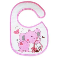 Śliniaki i fartuszki - LIBRA-BABIES Libra-Babies Śliniak bawełniany Różowy słonik - miniaturka - grafika 1