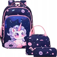 Torebki damskie - Plecak Szkolny Wyprawka Szkolna Zestaw Plecak Torba Na Ramię Piórnik 3W1 - miniaturka - grafika 1