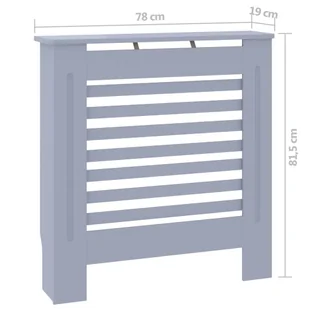 Osłona na kaloryfer, MDF, szara, 78 cm - Akcesoria grzewcze - miniaturka - grafika 8