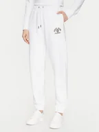 Spodnie sportowe damskie - Guess Jeans Spodnie dresowe W5RB63 K68I4 Biały Regular Fit - miniaturka - grafika 1