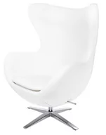 Fotele - King Home Fotel EGG SZEROKI PU biały HE-066.TX202.01 [17027824] - miniaturka - grafika 1