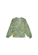 Bluzki damskie - Springfield Bluzka z Nadrukiem Paisley, Turkusowy, Kaczy, 40 - miniaturka - grafika 1