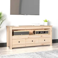 Szafki RTV - Lumarko Szafka pod telewizor, 114x35x52 cm, lite drewno sosnowe - miniaturka - grafika 1