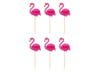 Ciasta i półprodukty do ciast - Pikery koktajlowe Flamingi - 10 szt. - miniaturka - grafika 1