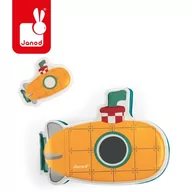 Zabawki do kąpieli - janod Książeczka aktywizująca do kąpieli Łódź podwodna 12 m + J04716 - miniaturka - grafika 1