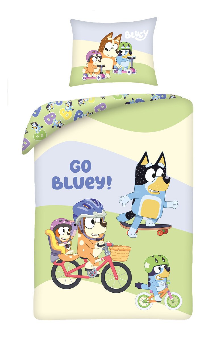 Pościel dziecięca Bluey 140 x 200 cm Halantex 100% bawełna Bingo pieski