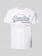 Koszulki męskie - T-shirt o luźnym kroju z nadrukiem z logo - miniaturka - grafika 1