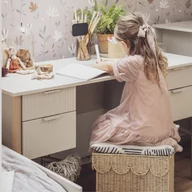 Łóżeczka i kojce - Biurko Miloo ryflowane beżowe - miniaturka - grafika 1