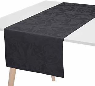 Le Jacquard Fran ais Bieżnik żakardowy Tivoli Czarny - Ściereczki, gąbki, czyściki - miniaturka - grafika 1