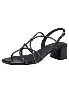 Tamaris Sandały damskie 1-1-28236-20, Black METALLIC, 38 EU, black metallic, 38 EU - Sandały damskie - miniaturka - grafika 1