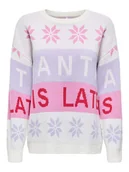 Swetry damskie - ONLY Sweter w kolorze biało-lawendowo-różowym - miniaturka - grafika 1