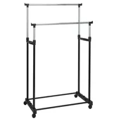 Wieszaki i stojaki - Wieszak Na Ubrania Podwójny Półka Garderoba Stojak - miniaturka - grafika 1