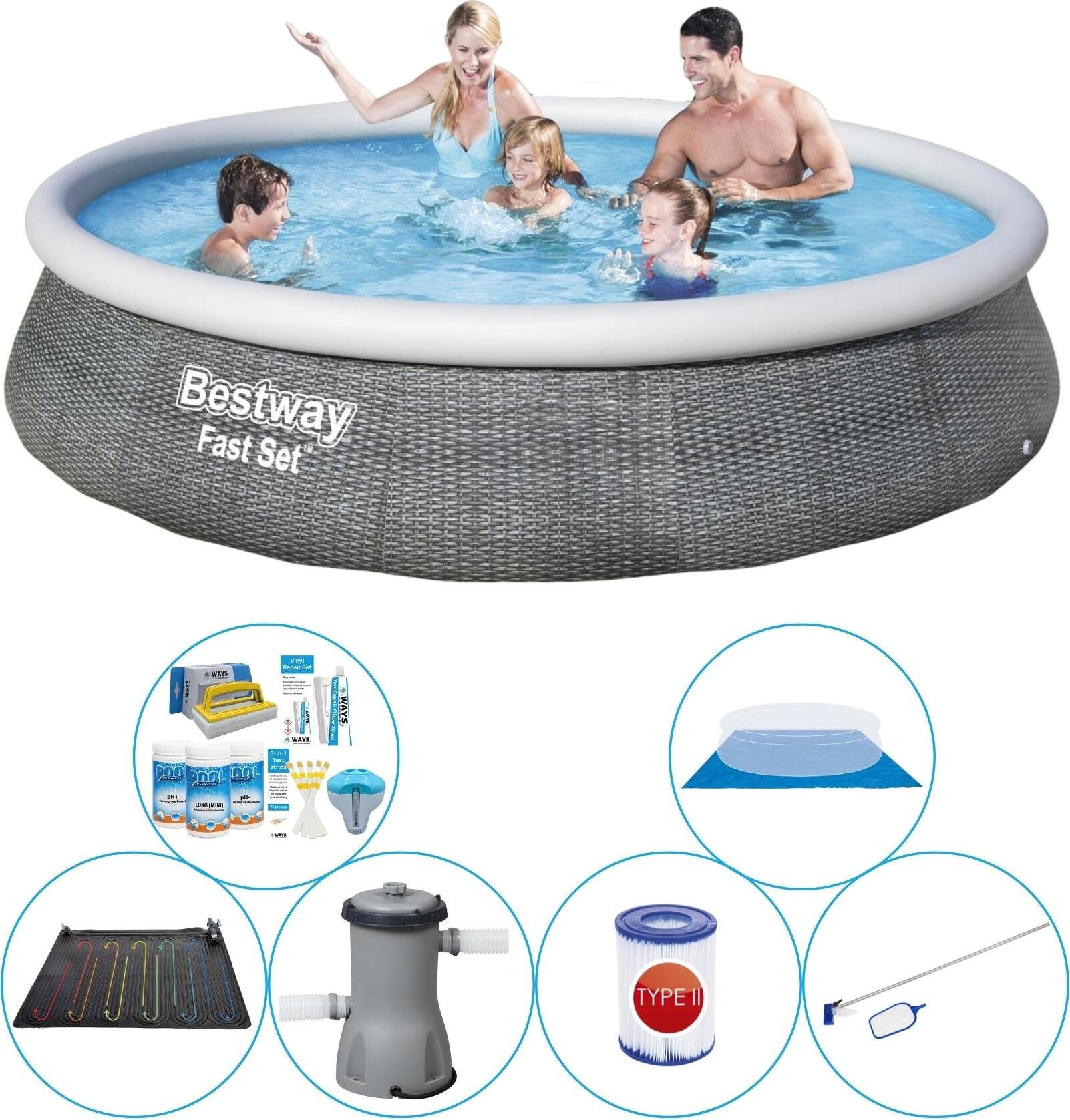 Zestaw basenowy - Bestway Fast Set 396x84 cm okrągły