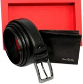 Paski - Elegancki I Stylowy Zestaw Upominkowy Dla Niego Pierre Cardin Portfel Poziomy i pasek z klamrą tradycyjną PC4 - miniaturka - grafika 1