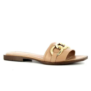 Beżowe klapki damskie CARINII - Carinii - Klapki i japonki damskie - miniaturka - grafika 1