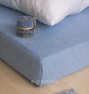 Prześcieradła - Prześcieradło frotte 160x200 niebieskie - miniaturka - grafika 1