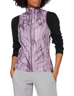 Kamizelki damskie - ODLO Kamizelka damska Vest Omnius Light wielokolorowa vintage violet - AOP FW18 M 312271 - grafika 1