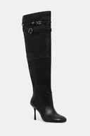 Kozaki damskie - Pinko kozaki skórzane Polly 02 damskie kolor czarny na szpilce SD0281P003Z99 - miniaturka - grafika 1