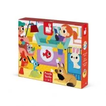 Janod Puzzle sensoryczne 20 elementów Zwierzęta domowe wiw8J02686 - Puzzle - miniaturka - grafika 1