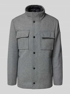 Płaszcz wełniany o kroju regular fit z mieszanki wełny z odpinanym kołnierzem wewnętrznym - Płaszcze męskie - miniaturka - grafika 1