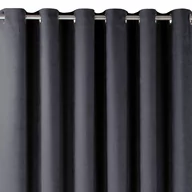 Zasłony - Zasłona MILANA kolor grafitowy styl klasyczny srebrne przelotki metalowe srebrne szenila 140x300 homede - CURT/HOM/MILANA/CHENIL - miniaturka - grafika 1