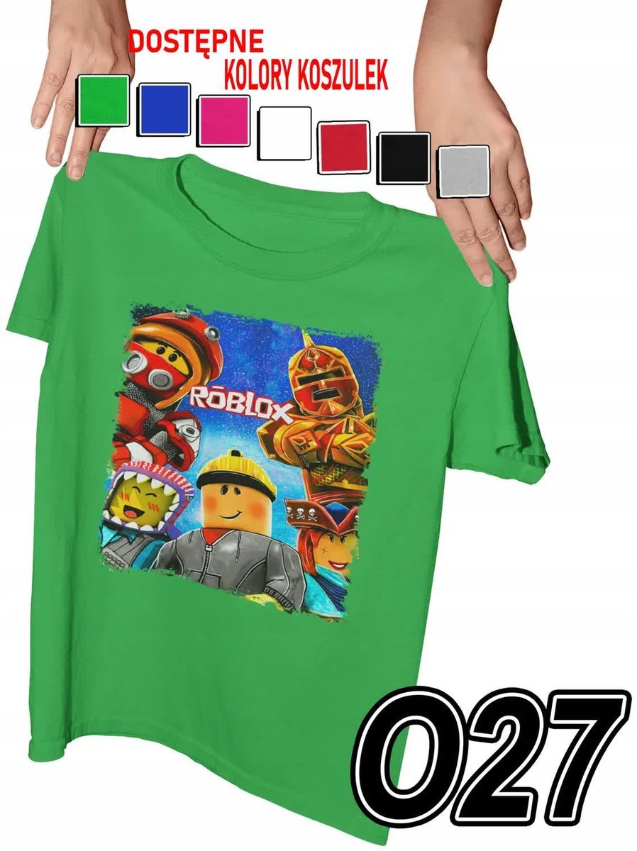 Koszulka Dziecięca Z Nadrukiem Znane Gry Roblox Ludziki Różne - L 146-152