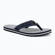 Klapki i japonki damskie - Japonki damskie Tommy Hilfiger Stripes Beach Sandal space blue - miniaturka - grafika 1