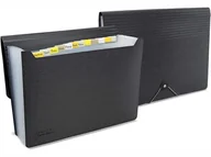 Teczki i skoroszyty - Teczka ofertowa antybakteryjna Rapesco 13 przegródek z gumką czarna - miniaturka - grafika 1