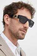 Okulary przeciwsłoneczne - Versace okulary przeciwsłoneczne męskie kolor czarny 0VE4416U - miniaturka - grafika 1