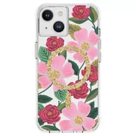 Etui i futerały do telefonów - Rifle Paper Clear MagSafe - Etui iPhone 14 zdobione złotem (Rose Garden) - miniaturka - grafika 1