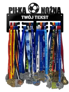 Wieszak na medale PIŁKA NOŻNA twoje imię dowolny tekst 54.3 - Piłka nożna - miniaturka - grafika 1