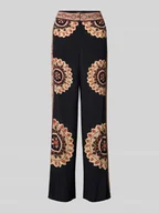 Spodnie damskie - Spodnie materiałowe z wiskozy we wzór na całej powierzchni model 'VALLA' - miniaturka - grafika 1