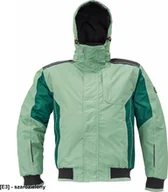 Odzież robocza - CERVA DAYBORO pilot kurtka - męska kurtka pilotka, odpinany kaptur, polar kołnierz i w kapturze, odblaskowe elementy, 100% poliester - szarozielony 3XL - miniaturka - grafika 1