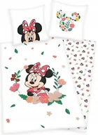 Pościel dla dzieci - Pościel Flanelowa Myszka Minnie 140X200 Mini Bawełna Biała Kwiaty Dziecka - miniaturka - grafika 1