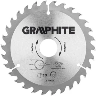 Graphite tarcza do drewna 165mm 30 zębów widia 57H652 - Tarcze do pił - miniaturka - grafika 1