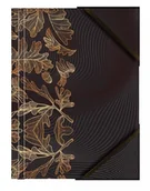 Teczki i skoroszyty - Teczka A4 kartonowa z gumką narożną liście (6szt) - miniaturka - grafika 1