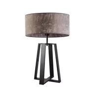Lampy stojące - Lampa podłogowa LYSNE Thor, 60 W, E27, beton/czarna, 61x40 cm - miniaturka - grafika 1