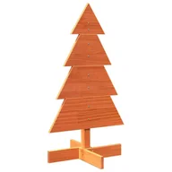 Choinki - vidaXL Drewniana choinka do udekorowania, brązowa, 80 cm, sosnowa - miniaturka - grafika 1