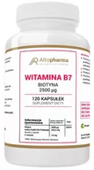 Witaminy i minerały - AltoPharma, Witamina B7 2500µg Biotyna (H), 120 kaps. - miniaturka - grafika 1