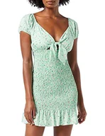 Sukienki - Little Mistress Damska kwiatowa sukienka do herbaty mlecznej, jeden rozmiar, miętowa - miniaturka - grafika 1