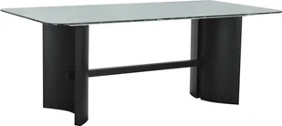 Bigbuy Home Stoły do Jadalni Home ESPRIT Czarny Kolor Zielony Metal szkło hartowane 200 x 100 x 76 cm - Stoły - miniaturka - grafika 1
