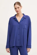 Piżamy damskie - BOSS koszula piżamowa damska kolor fioletowy 50545588 - miniaturka - grafika 1